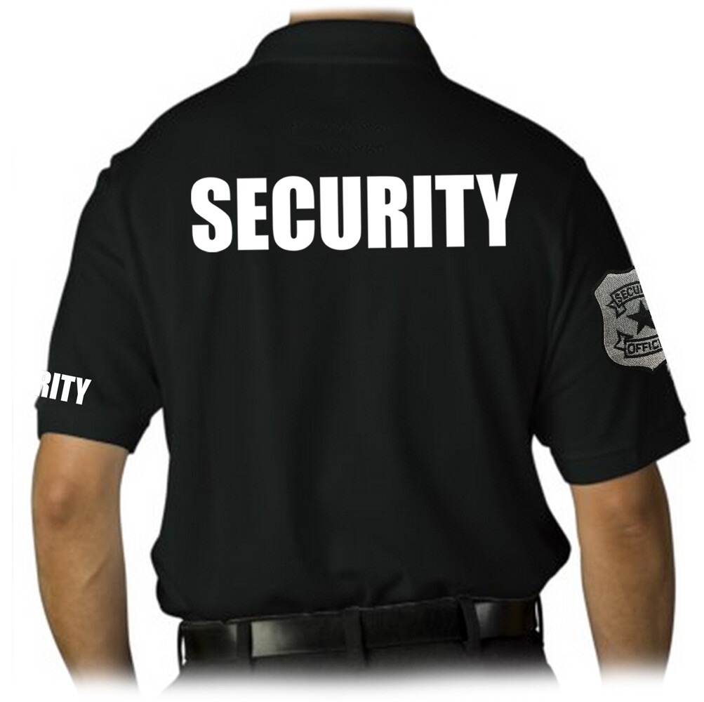 Polo Shirt Pique - HEREN GEDRUKTE BEVEILIGINGSBORDUURWERK BADGE PERSONEEL UNIFORM