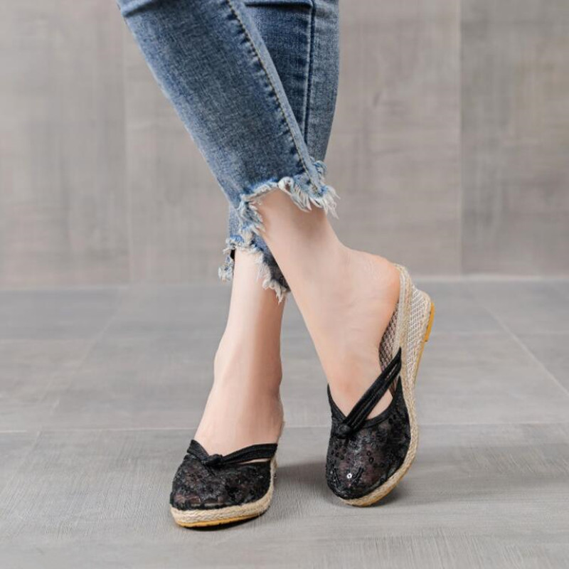 Air Mesh Wedge Slippers Voor V - Espadrille Slip On recensie en prijs