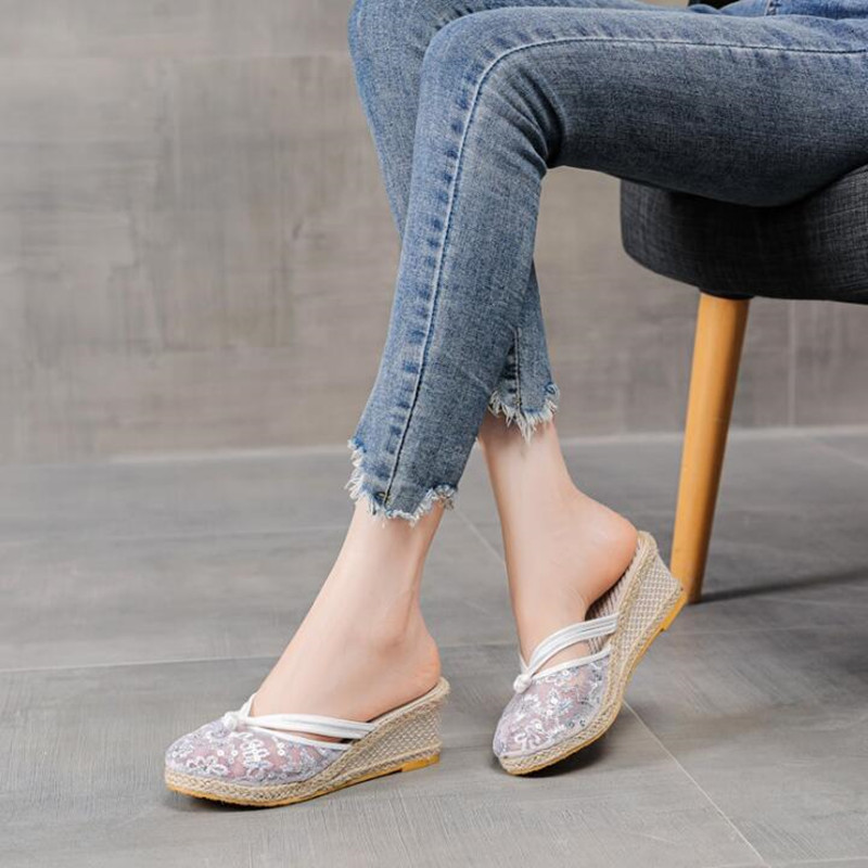 Air Mesh Wedge Slippers Voor V - Espadrille Slip On recensie en prijs