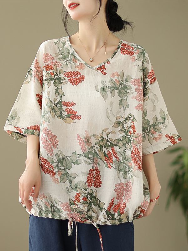 Zomer losse katoenen linnen pr - Short Linen Drawstring recensie en prijs