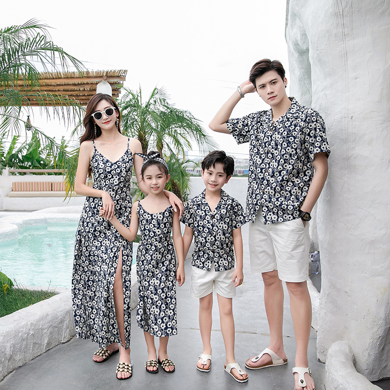 Familie matching outfits: bloe - Resort Shirt Floral recensie en prijs