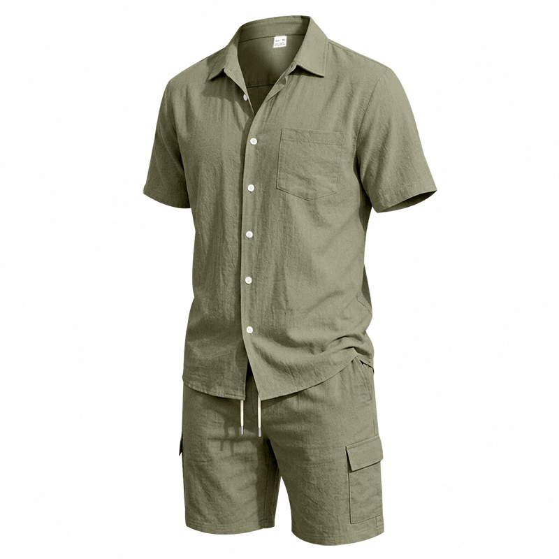 Heren zomer Amerikaans linnen  - Short Linen Drawstring recensie en prijs